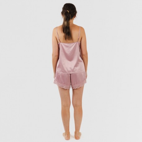 Pijama alças mulher Saten Friday liso