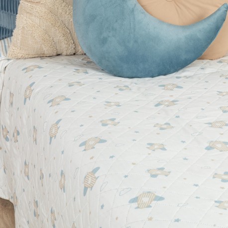 Colcha bouti Bennet azul indigo