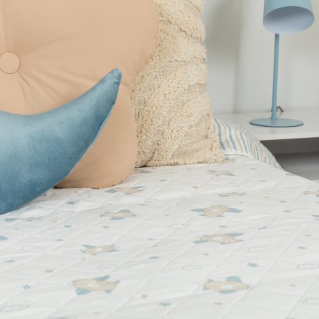 Colcha bouti Bennet azul indigo