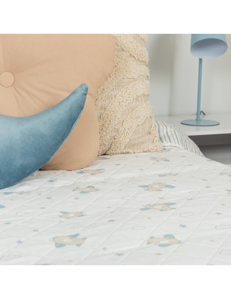 Colcha bouti Bennet azul indigo Colcha bouti Bennet azul indigo