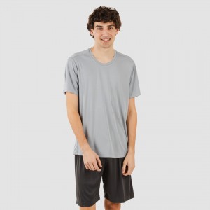 Conjunto desportivo curto técnico homem cinza perla - cinza marengo