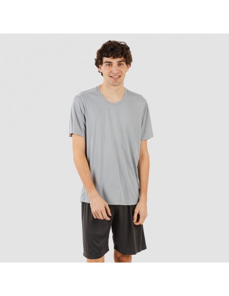 Conjunto desportivo curto técnico homem cinza perla - cinza marengo