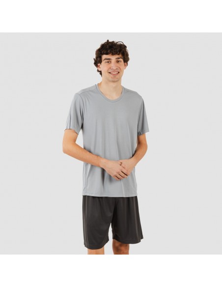 Conjunto desportivo curto técnico homem cinza perla - cinza marengo