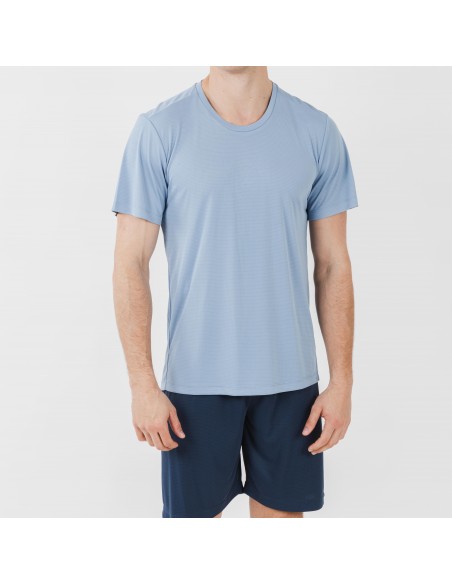 Conjunto desportivo curto técnico homem azul indigo - azul marinho