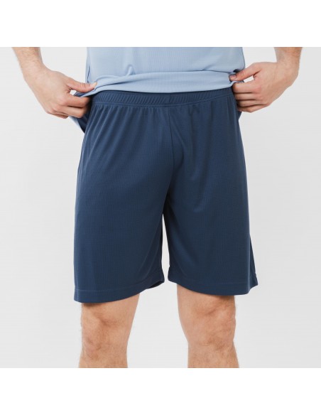 Conjunto desportivo curto técnico homem azul indigo - azul marinho