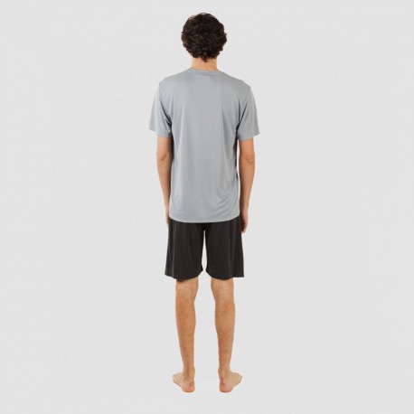 Conjunto desportivo curto técnico homem cinza perla - cinza marengo