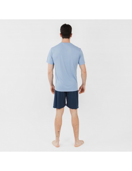 Conjunto desportivo curto técnico homem azul indigo - azul marinho
