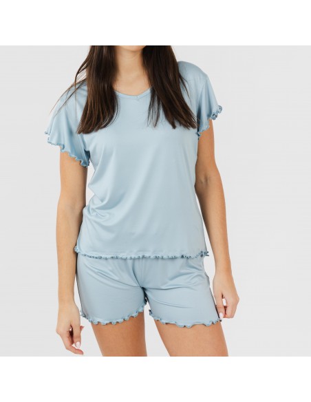 Pijama manga curta mulher soft lisos Pijama manga curta mulher soft lisos