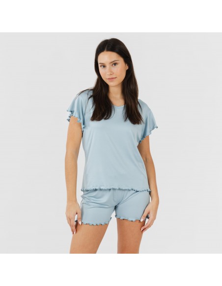 Pijama manga curta mulher soft lisos Pijama manga curta mulher soft lisos