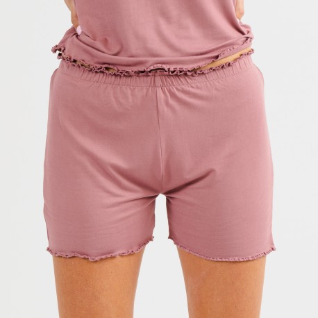 Pijama manga curta mulher soft lisos