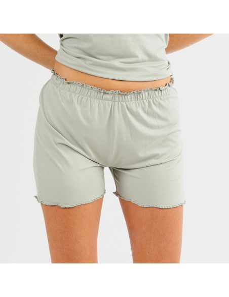 Pijama manga curta mulher soft lisos
