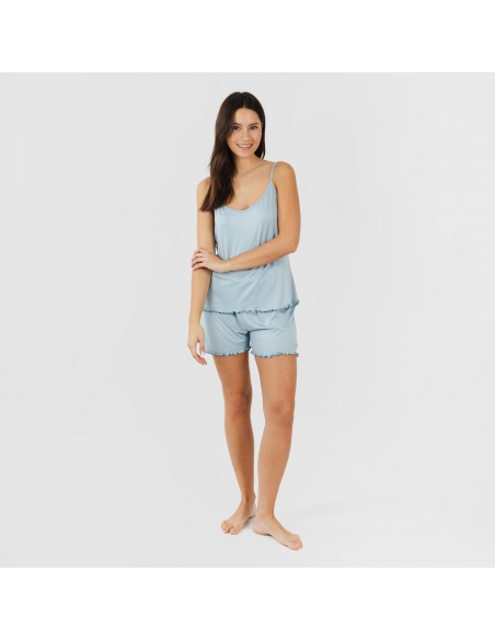 Pijama alças mulher soft liso