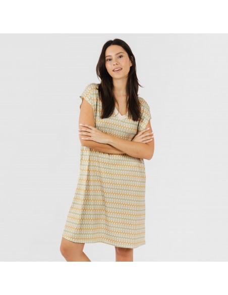 Vestido curto manga fluída soft Minty arena Vestido curto manga fluída soft Minty arena