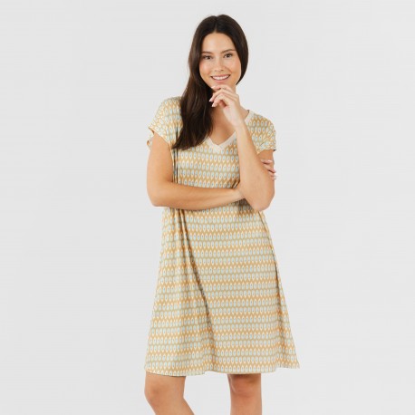 Vestido curto manga fluída soft Minty arena