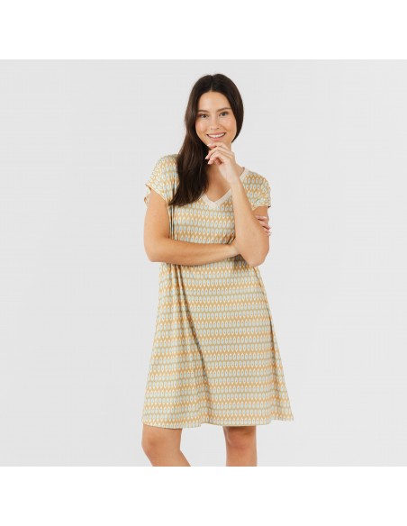 Vestido curto manga fluída soft Minty arena Vestido curto manga fluída soft Minty arena