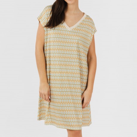 Vestido curto manga fluída soft Minty arena