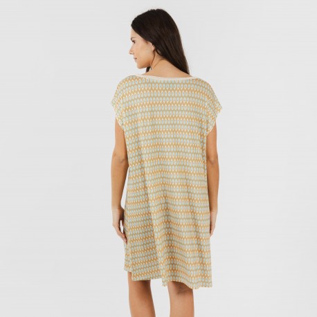 Vestido curto manga fluída soft Minty arena