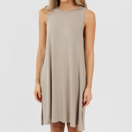 Vestido curto alças viscosa