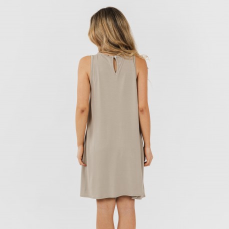 Vestido curto alças viscosa