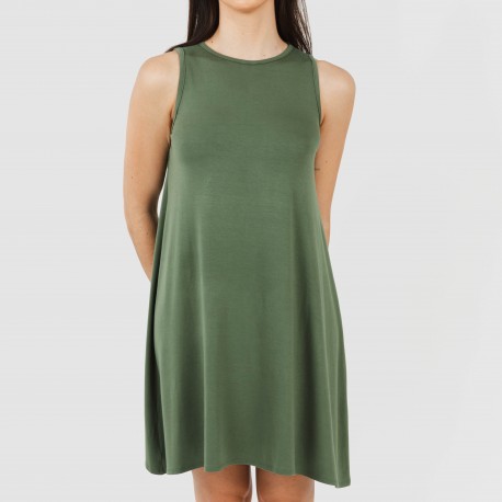 Vestido curto alças viscosa