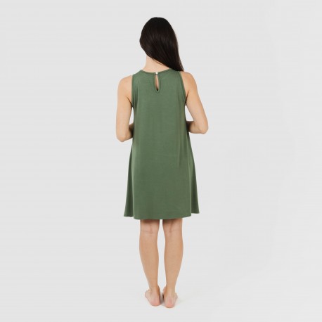 Vestido curto alças viscosa