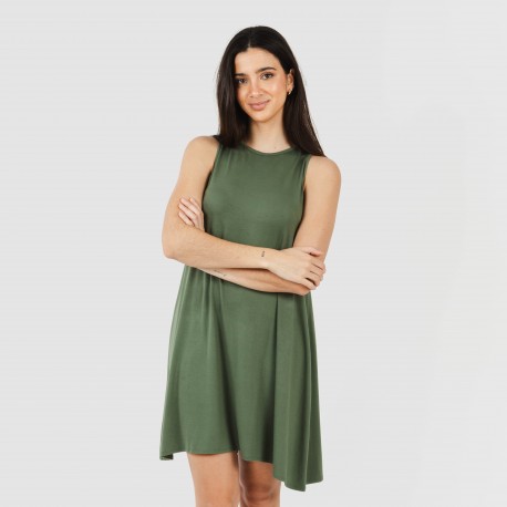 Vestido curto alças viscosa roupa-para-estar-em-casa