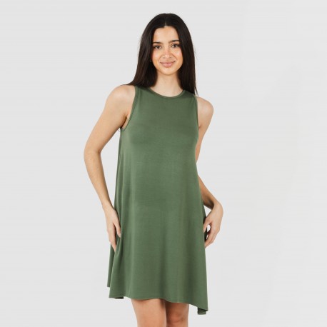 Vestido curto alças viscosa