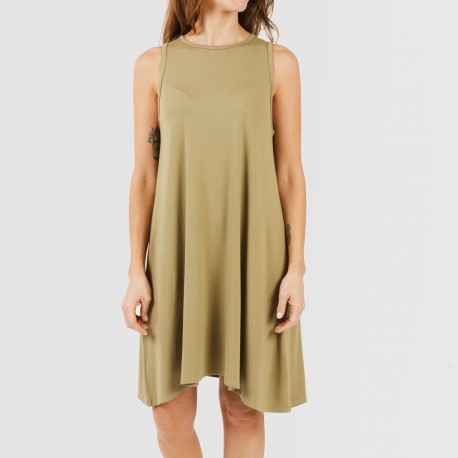 Vestido curto alças viscosa