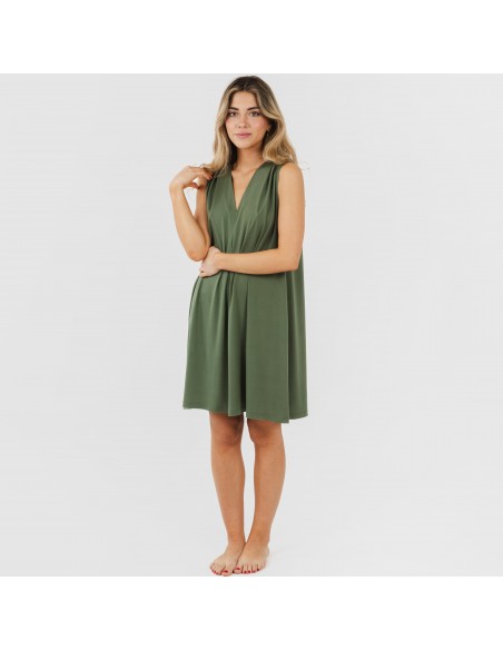 Vestido curto crepe liso Vestido curto crepe liso