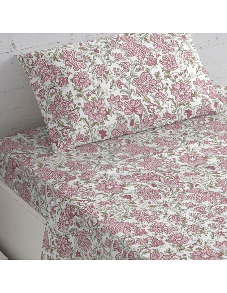 Jogo de lençóis algodão Camelia marsala Jogo de lençóis algodão Camelia marsala