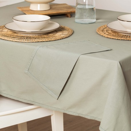 Toalha de mesa anti manchas algodão liso