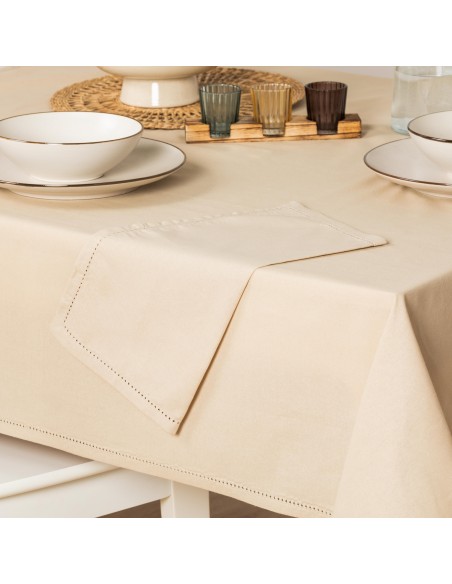 Toalha de mesa anti manchas algodão liso Toalha de mesa anti manchas algodão liso