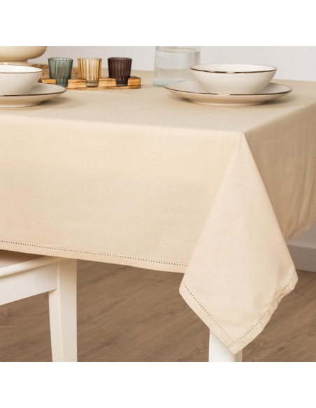 Toalha de mesa anti manchas algodão liso roupa-de-mesa