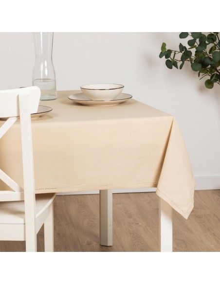 Toalha de mesa anti manchas algodão liso Toalha de mesa anti manchas algodão liso