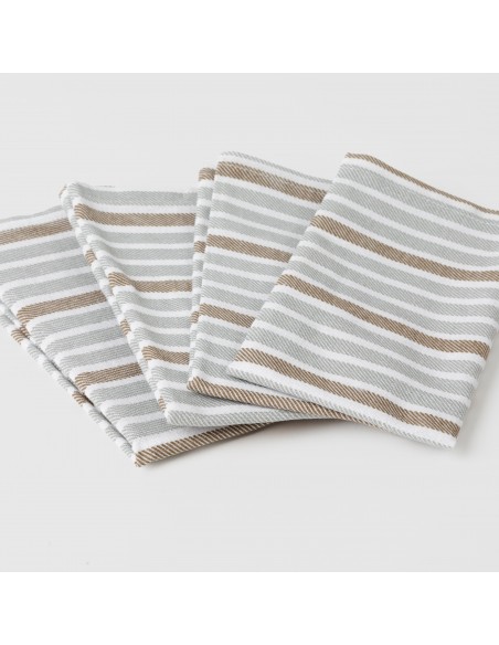 Conjunto 4 guardanapos Raya Guti cinza