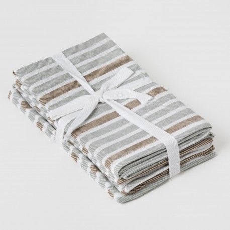 Conjunto 4 guardanapos Raya Guti cinza