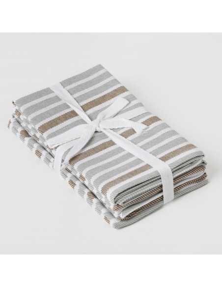 Conjunto 4 guardanapos Raya Guti cinza