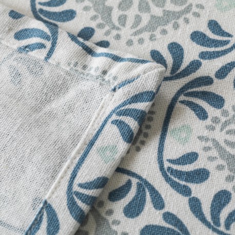 Toalha de mesa anti manchas Valme azul indigo