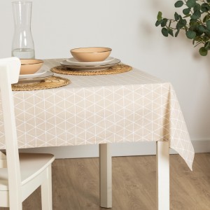 Toalha de mesa anti manchas Culia bege
