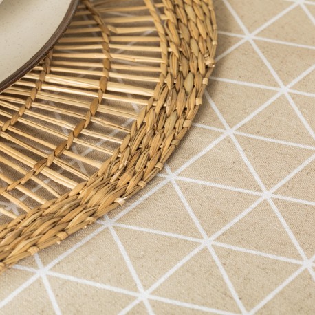 Toalha de mesa anti manchas Culia bege