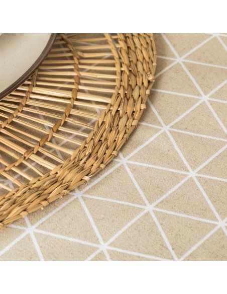 Toalha de mesa anti manchas Culia bege