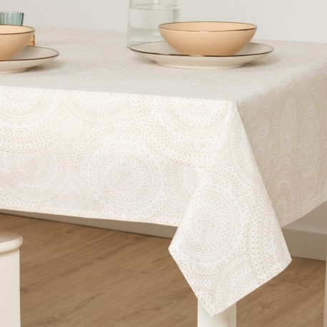 Toalha de mesa anti manchas Kabilas bege