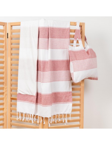 Pack Toalha Pareo + Bolsa Raya algodão