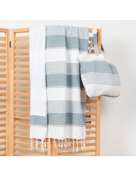 Pack Toalha Pareo + Bolsa Raya algodão