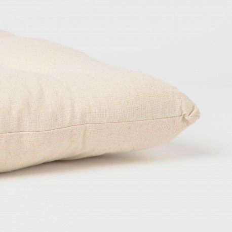 Almofada de cadeira botões algodão liso