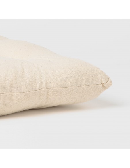 Almofada de cadeira botões algodão liso