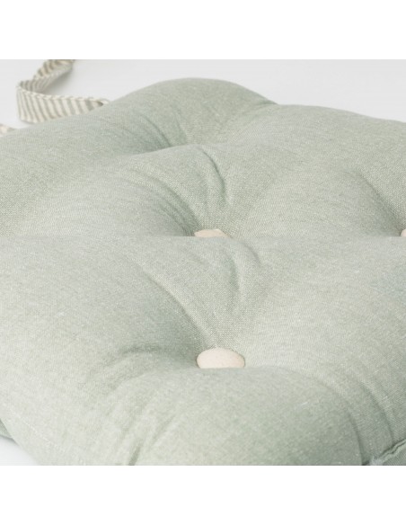 Almofada de cadeira botões algodão liso almofadas
