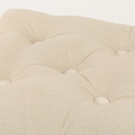 Almofada de cadeira botões algodão liso