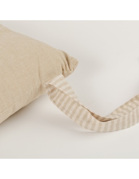 Almofada de cadeira botões algodão liso