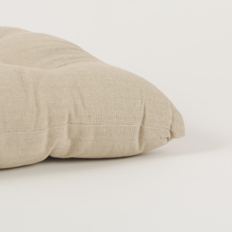 Almofada de cadeira botões algodão liso